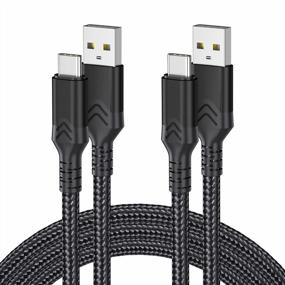 img 4 attached to Long USB Type C Cable, 10Ft 2 Pack Nylon Braided Fast Charging USB C Cable For Samsung Galaxy S10/S10+/S9/S9+/S8/S8 Plus, Note 9/8, Galaxy A60/A50 - Black By Deegotech