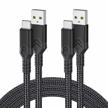 long usb type c cable, 10ft 2 pack nylon braided fast charging usb c cable for samsung galaxy s10/s10+/s9/s9+/s8/s8 plus, note 9/8, galaxy a60/a50 - black by deegotech logo