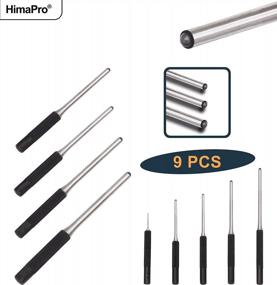 img 2 attached to Complete Roll Pin Punch Set For Precision Pin Removal, Watch Cleaning, Jewelry Making, And Crafts - Includes Hammer And Convenient Storage Pouch - HimaPro® 9PCs