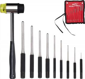 img 4 attached to Complete Roll Pin Punch Set For Precision Pin Removal, Watch Cleaning, Jewelry Making, And Crafts - Includes Hammer And Convenient Storage Pouch - HimaPro® 9PCs