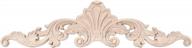rubber wood carved decal long onlay applique unpainted home furniture decor 15.75"x3.94" jiyaru 1pc logo
