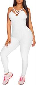 img 3 attached to Sumtory Bandage Stretch Jumpsuits Fitness Women's Clothing : Jumpsuits, Rompers & Overalls