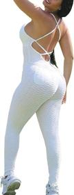 img 2 attached to Sumtory Bandage Stretch Jumpsuits Fitness Women's Clothing : Jumpsuits, Rompers & Overalls