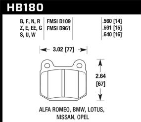 img 1 attached to 🔥 Hawk Performance HB180F.560 HPS Ceramic Brake Pad - Superior Performance and Durability for Enhanced Braking