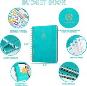 img 2 attached to Budget Planner – 12 Monthly Expense Tracker Notebook, Faux Leather Hardcover Financial Organizer, 6.1" X 8.25" Budget Book With Pocket, 2 Stickers, Premium Paper, Undated Bill Organizer, Account Book