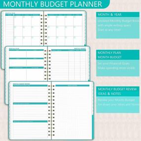 img 1 attached to Budget Planner – 12 Monthly Expense Tracker Notebook, Faux Leather Hardcover Financial Organizer, 6.1" X 8.25" Budget Book With Pocket, 2 Stickers, Premium Paper, Undated Bill Organizer, Account Book