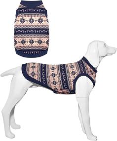 img 4 attached to 🐶 Kickred Classic Snowflake Dog Sweater: Knitwear Vest with Leash Hole for Large, Medium, and Small Dogs - Cold Weather Outfit, Winter Clothes for Boys and Girls