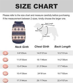 img 3 attached to 🐶 Kickred Classic Snowflake Dog Sweater: Knitwear Vest with Leash Hole for Large, Medium, and Small Dogs - Cold Weather Outfit, Winter Clothes for Boys and Girls