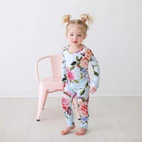 img 3 attached to 🍯 Girls Posh Peanut Pajamas Set - Soft Viscose Bamboo Toddler Sleepwear - Easy Care Little Girl Clothes - 2 Piece PJ's for Kids