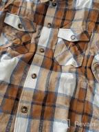 img 1 attached to Gafeng Men'S Plaid Shacket - Long Sleeve Flannel Button Down, Casual And Warm Jacket For Fall And Winter Camping Outfits review by Tim Rios