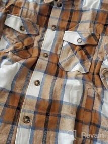 img 5 attached to Gafeng Men'S Plaid Shacket - Long Sleeve Flannel Button Down, Casual And Warm Jacket For Fall And Winter Camping Outfits