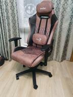 img 1 attached to Computer chair AeroCool Duke gaming, upholstery: imitation leather/textile, color: steel blue review by Stanislaw Kisiel ᠌