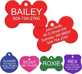 img 4 attached to 🏷️ Personalized Pet ID Tags for Dogs and Cats | Engraved on Front & Back | Anodized Aluminum, Bone Shape | Small Sizes | GoTags