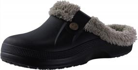 img 4 attached to SheValues Women'S And Men'S Winter Fur-Lined Clogs - Waterproof Outdoor Slippers And Garden Shoes With Superior Traction