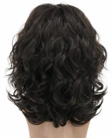 img 1 attached to Dark Brown Long Curly 70S 80S Rocker Wig For Men And Women - Perfect For Halloween And Anime Costumes By Karlery California!