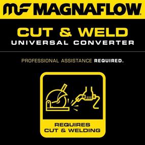 img 1 attached to MagnaFlow 447206 Universal Catalytic Converter - CARB Compliant | 2.5in Inlet/Outlet Diameter, 13in Length | Stainless Steel | No O2 Sensor | CA Legal Replacement