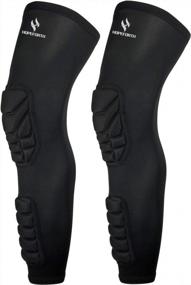 img 4 attached to Protective Knee And Leg Compression Sleeves For Sports Enthusiasts Of All Ages - HOPEFORTH 2 Pack