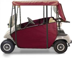 img 1 attached to Burgundy Over The Top Enclosure For EZGO 2 Person TXT/Medallist Golf Cart