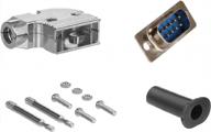 compucableplususa.com best db9 male solder cup connector diy kit includes solder cup connector, 90 degree angle metal hood, strain relief grommet and screws. (db9 male) logo