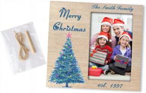 img 1 attached to Culivis Customizable Family Christmas Picture Frame 4X6 - Personalized Xmas Decoration With Established Family Photo - Ideal Gift For Parents - Christmas Tree Photo Frame For 4" X 6" Pictures