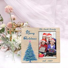 img 2 attached to Culivis Customizable Family Christmas Picture Frame 4X6 - Personalized Xmas Decoration With Established Family Photo - Ideal Gift For Parents - Christmas Tree Photo Frame For 4" X 6" Pictures