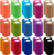 30 рулонов самоклеящейся ленты для повязки - 15 цветов для растяжения связок запястья и лодыжки | bqtq 3-дюймовые эластичные бинты логотип
