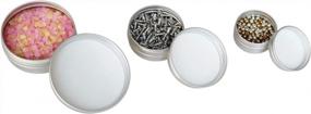 img 1 attached to 48-Piece Mixed Sizes Round Aluminum Screw Lid Tins Metal Jars For Storage And Organization
