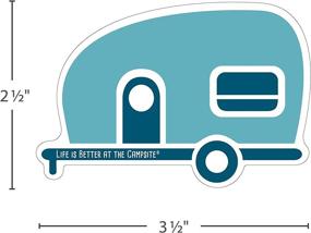 img 3 attached to 🚐 Camco Teal Teardrop Sticker Decal: Personalize Your RV, Camper, Laptop, Car, Luggage and More! (53255)