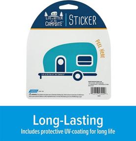 img 2 attached to 🚐 Camco Teal Teardrop Sticker Decal: Personalize Your RV, Camper, Laptop, Car, Luggage and More! (53255)