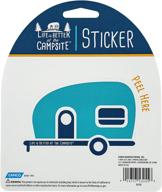 🚐 camco teal teardrop sticker decal: personalize your rv, camper, laptop, car, luggage and more! (53255) логотип