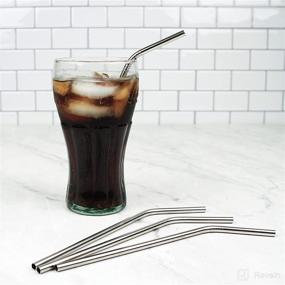 img 1 attached to 🥤 RSVP International Endurance Stainless Steel 8.5" Drink Straws - Pack of 4 - 5mm Wide - Fits Most Tumblers - Reusable and Durable - Suitable for Smoothies, Frappes, Sodas, Tea, and More - Dishwasher Safe