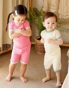 img 3 attached to 👶 VAENAIT BABY Solid Cotton Summer Pajamas Set for Boys and Girls - 6M-12Y