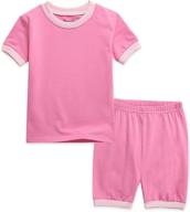 👶 vaenait baby solid cotton summer pajamas set for boys and girls - 6m-12y logo