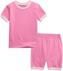 img 4 attached to 👶 VAENAIT BABY Solid Cotton Summer Pajamas Set for Boys and Girls - 6M-12Y