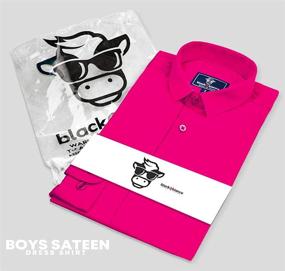 img 1 attached to 👕 Signature Sateen Sleeve Boys' Tops, Tees & Shirts in Black Bianco