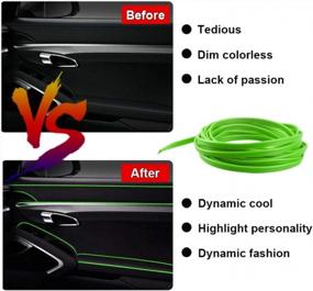img 3 attached to CARLITS Car Interior Moulding Trim: 16.4FT/5M 3D DIY Insert Pinstriping Tape For Stylish Dashboard Decoration (Green)