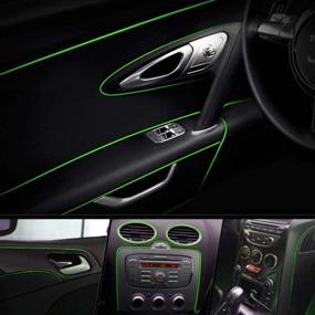 img 2 attached to CARLITS Car Interior Moulding Trim: 16.4FT/5M 3D DIY Insert Pinstriping Tape For Stylish Dashboard Decoration (Green)