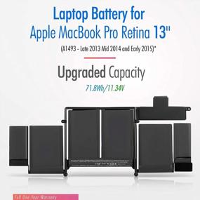 img 2 attached to Upgrade Your Apple MacBook Pro Retina 13" With NinjaBatt A1502 A1582 Battery - Long Lasting [71.8Wh/11.43V]