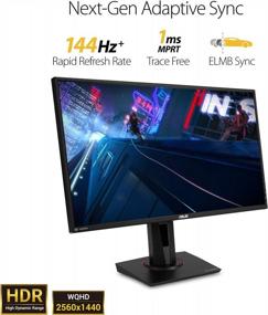 img 3 attached to Enhanced Gaming Experience with ASUS Gaming VG27AQ Monitor Renewed: Adjustable Height, Blue Light Filter, Built-In Speakers, HD