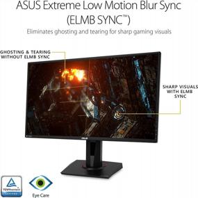 img 2 attached to Enhanced Gaming Experience with ASUS Gaming VG27AQ Monitor Renewed: Adjustable Height, Blue Light Filter, Built-In Speakers, HD