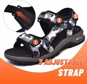 img 2 attached to Men'S Outdoor Sandals With Air Cushion Technology For Hiking, Athletic, Beach And Casual Wear, Non-Slip And Breathable Design
