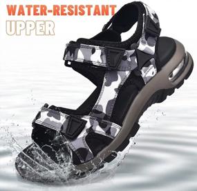 img 3 attached to Men'S Outdoor Sandals With Air Cushion Technology For Hiking, Athletic, Beach And Casual Wear, Non-Slip And Breathable Design