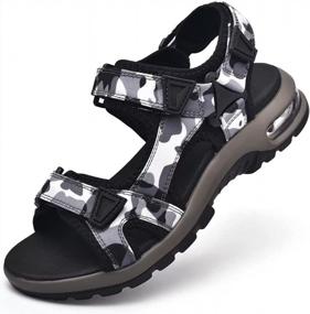 img 4 attached to Men'S Outdoor Sandals With Air Cushion Technology For Hiking, Athletic, Beach And Casual Wear, Non-Slip And Breathable Design