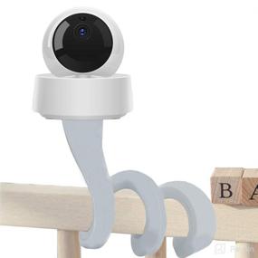 img 4 attached to 📷 Multifunctional Baby Monitor Mount Shelf, Eoncore 360 Degree Infant Baby Camera Holder: Compatible with Arlo, Motorola, HelloBaby and More – No Sticking, No Drilling (Gray)