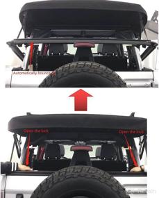 img 1 attached to 🚙 Gas Spring Lift Supports Struts Shocks for 2021-2022 6th Generation Ford Bronco Accessories - Soft Top, 4 Doors