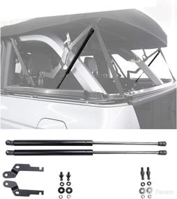 img 4 attached to 🚙 Gas Spring Lift Supports Struts Shocks for 2021-2022 6th Generation Ford Bronco Accessories - Soft Top, 4 Doors