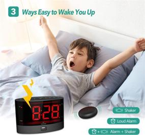 img 2 attached to Wake Up With Ease: ANJANK Extra Loud Dual Alarm Clock With Bed Shaker And USB Charger Port For Heavy Sleepers And Hearing-Impaired