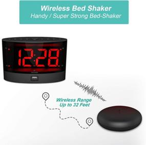 img 3 attached to Wake Up With Ease: ANJANK Extra Loud Dual Alarm Clock With Bed Shaker And USB Charger Port For Heavy Sleepers And Hearing-Impaired
