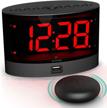 wake up with ease: anjank extra loud dual alarm clock with bed shaker and usb charger port for heavy sleepers and hearing-impaired logo