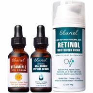 ebanel bundle of hyaluronic acid serum, 20% сыворотка с витамином с и 2,5% увлажняющий крем с ретинолом логотип
